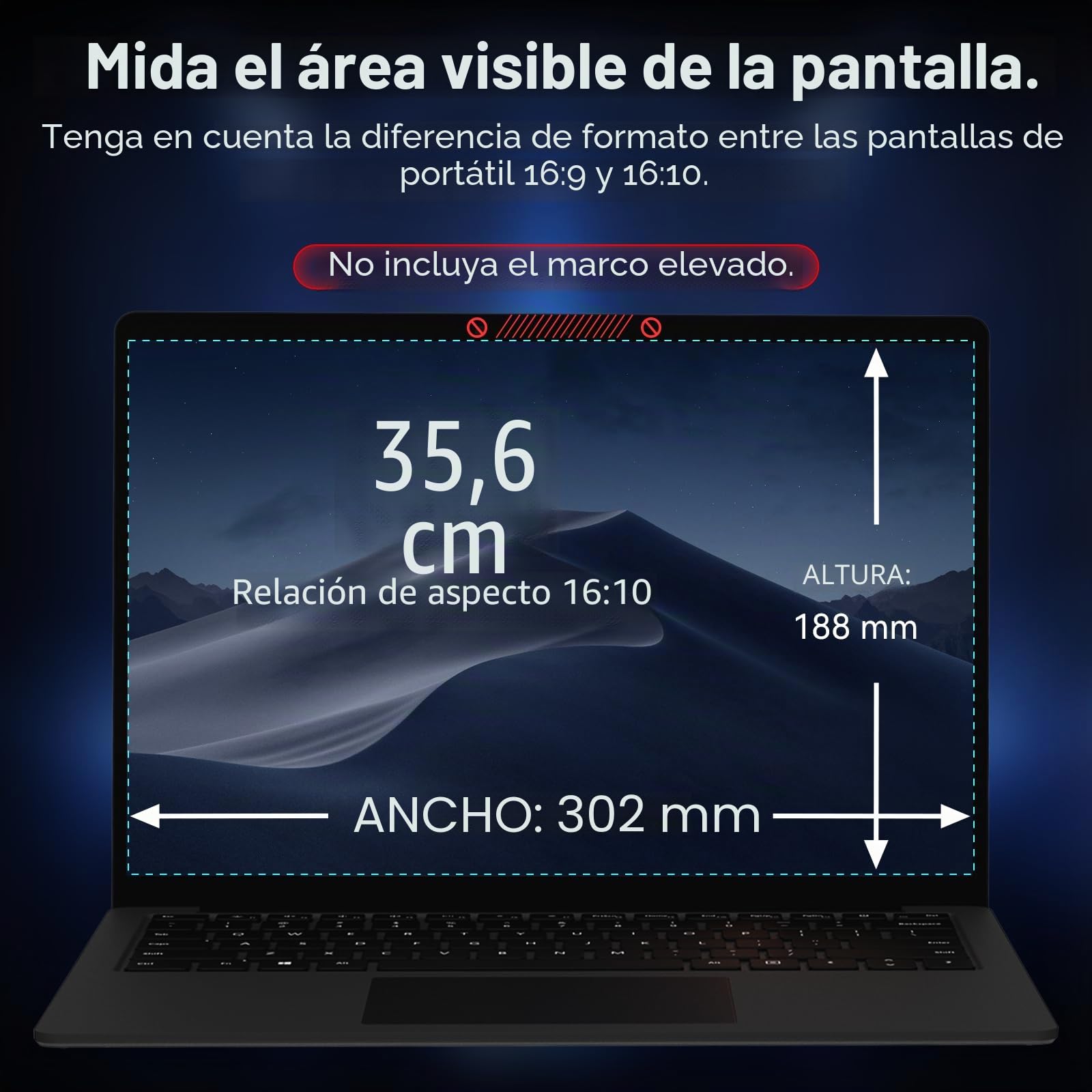 360° Filtro de Privacidad de 14 Pulgadas 16:10, Protección de Pantalla Anti-Espía Anti-Reflejo, Protector de Privacidad de Pantalla para Laptop Compatible con Lenovo/Dell/HP/Asus/Samsung/Acer