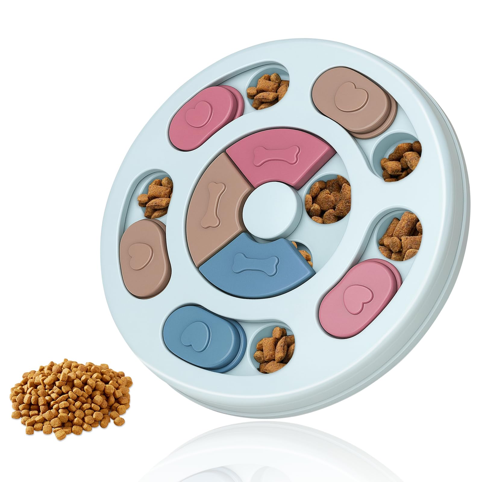 Flow fire Dog Puzzle Toy, Interactive Dog Slow Feeder for Boredom Enrichment Stimulation IQ Training