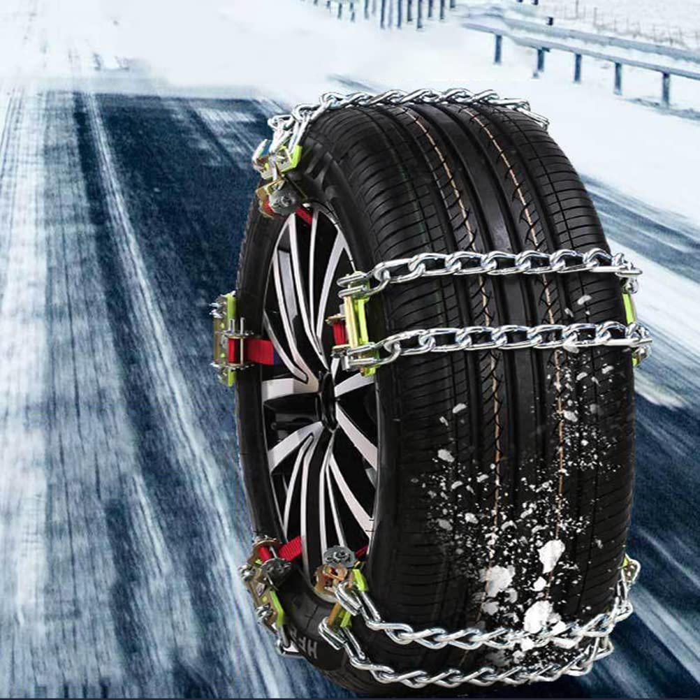 Lot de 2 chaînes de neige antidérapantes pour pneus de voiture et camions
