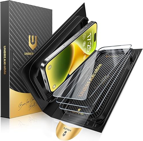 Miniatura 10 de UNBREAKcable Protector de pantalla para iPhone 15 Pro Max, vidrio templado con tecnología de alineación automática para una fácil instalación