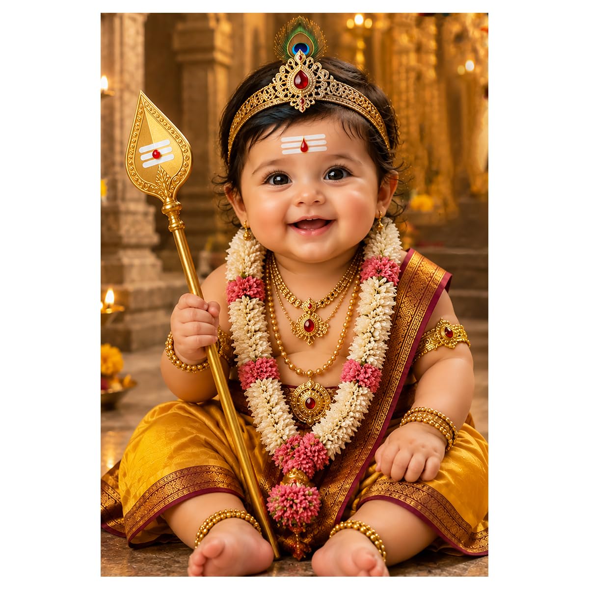 Murugan wall Sticker - Bala murugan wall Sticker - Pooja Room - Home - wall Decoration - Strong Adhesive-image-7