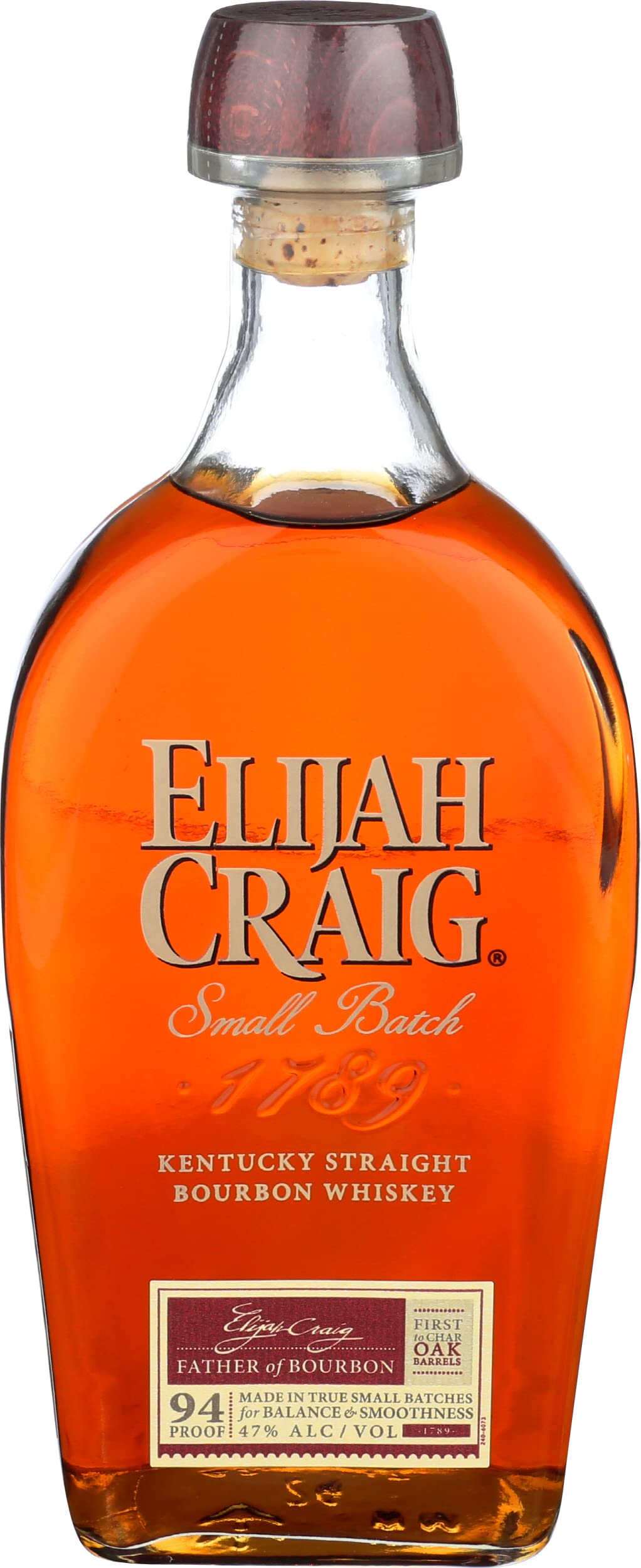 Elijah Craig Small Batch Bourbon Whiskey | 70cl | 47% ABV | Award Winning | Small Batch | Kentucky Straight Bourbon Whiskey