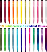 Colourful Hair Extensions Pack of 24 - Hair Strands Women's Hair Strands for Clip-in Clip-In Extensions for Women, Party Festival Cosplay Halloween Decoration, Hair Extensions Clip In