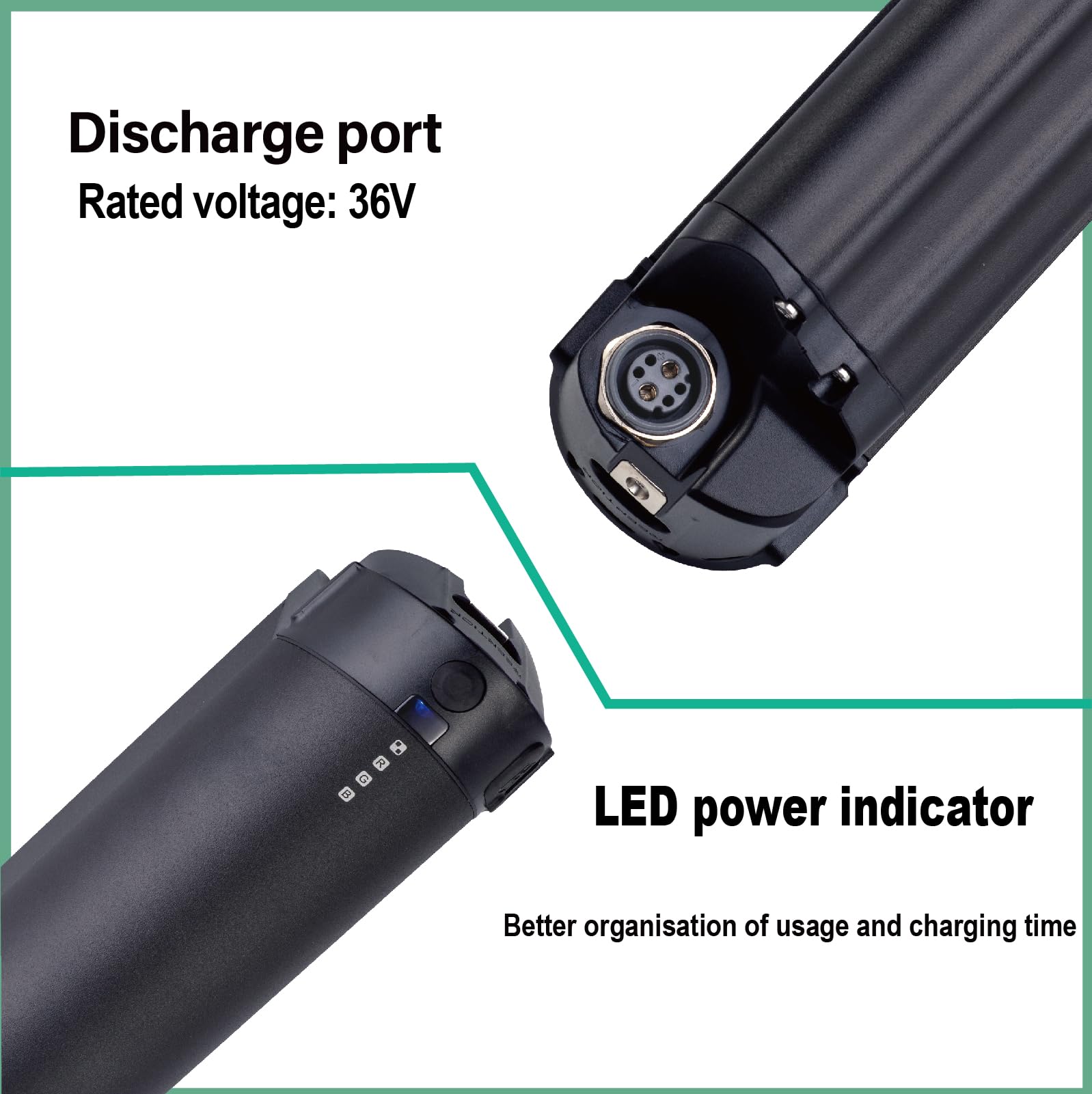Batteria Ebike 36V 18Ah di ricambio per Zündapp Z808 Reention EEL Pro batterie per 36V e-bike pedelec batteria con caricabatterie (36V 18Ah)