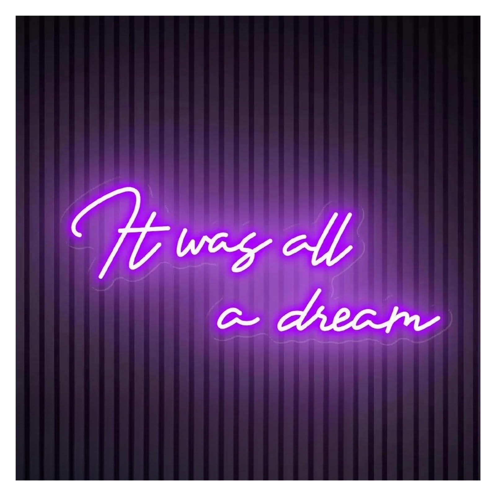 LEMST Signs Lamp It was All A Dream Neon Sign Dimmable USB Powered for Kids Teens Bedroom Bar Beer Club Home Wall Art Decor 15.75inx8.66in(Purple)