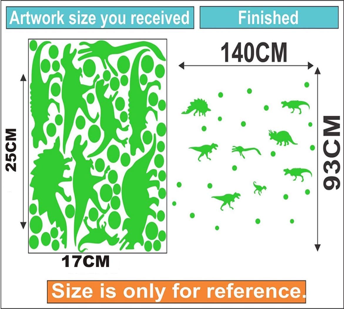 Dinosaur Glow Wall Sticker - Kids Room Decor -3