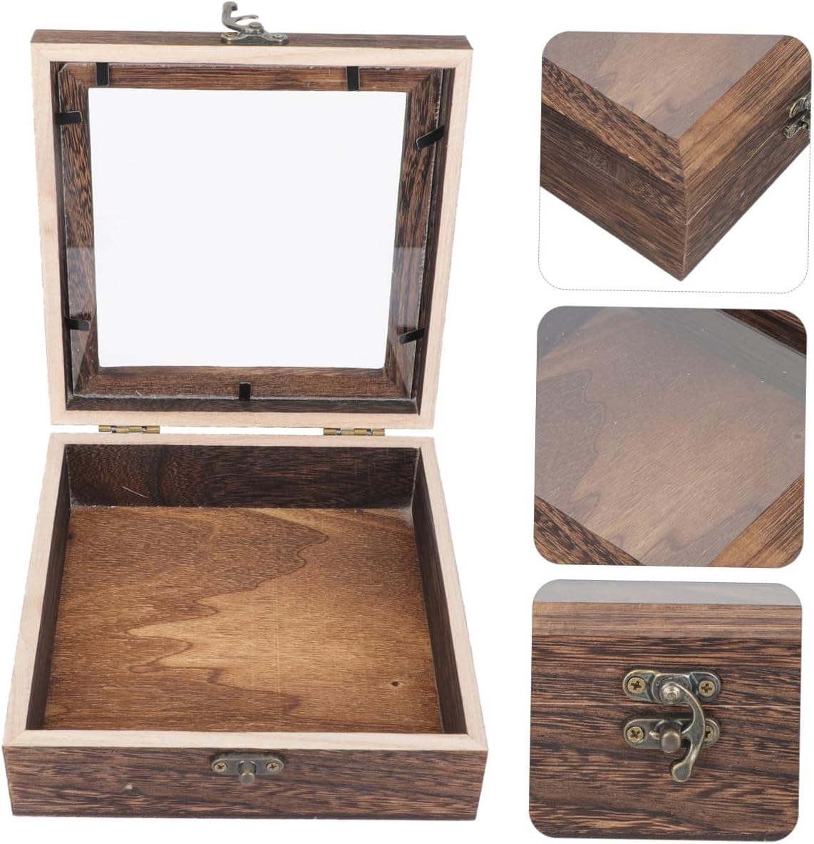 Zerodeko 3pcs Butterfly Specimen Display Box Vintage Sample Case Lid Natural Grain Showcase for Collectibles Lightweight and Portable Design for Insect and Collectors
