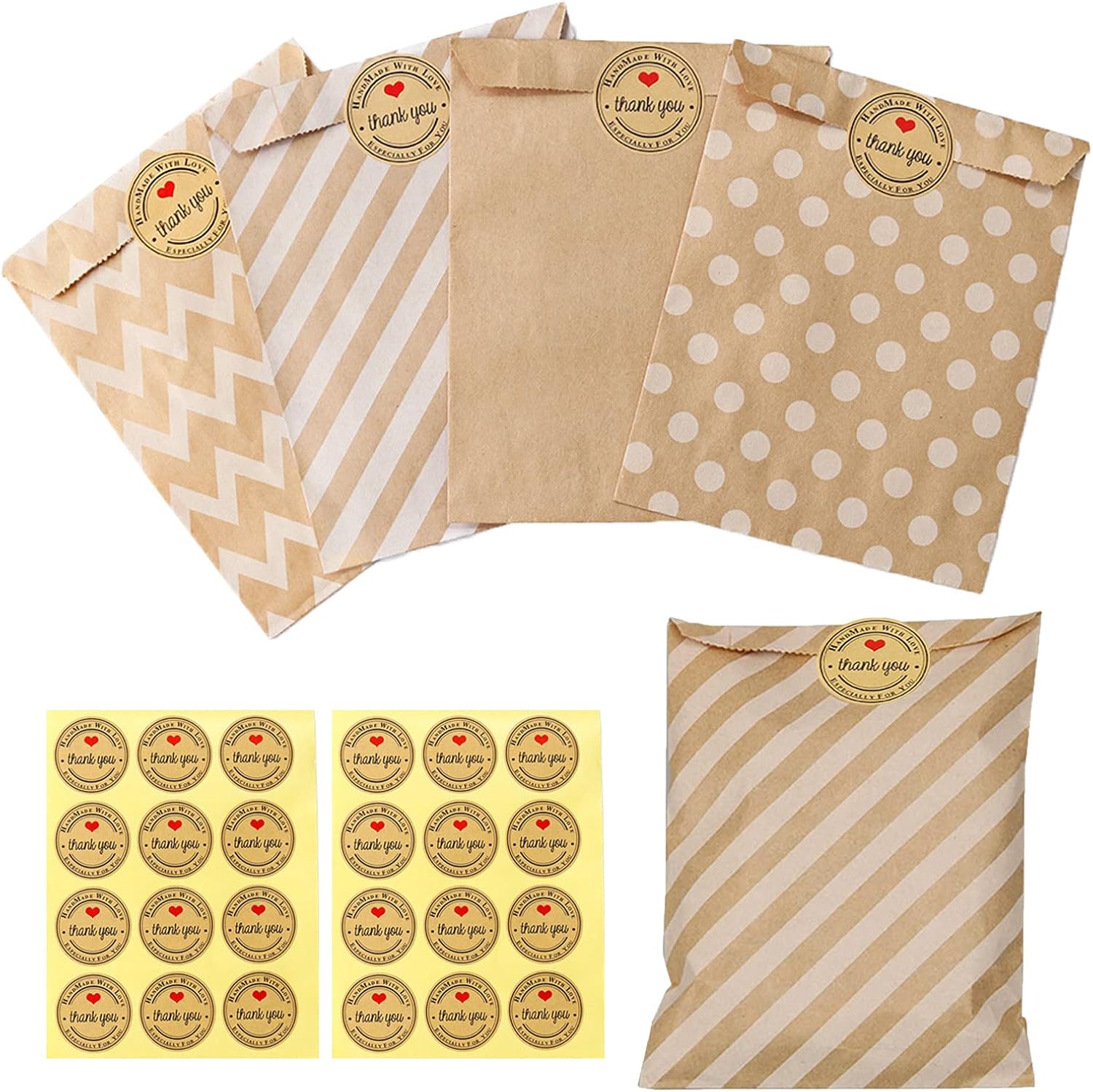 50 Sacchetti Regalo In Carta Kraft – Itenga – 23 X 38 Cm – Per Negozi, Regali E Confezioni - Foto 5