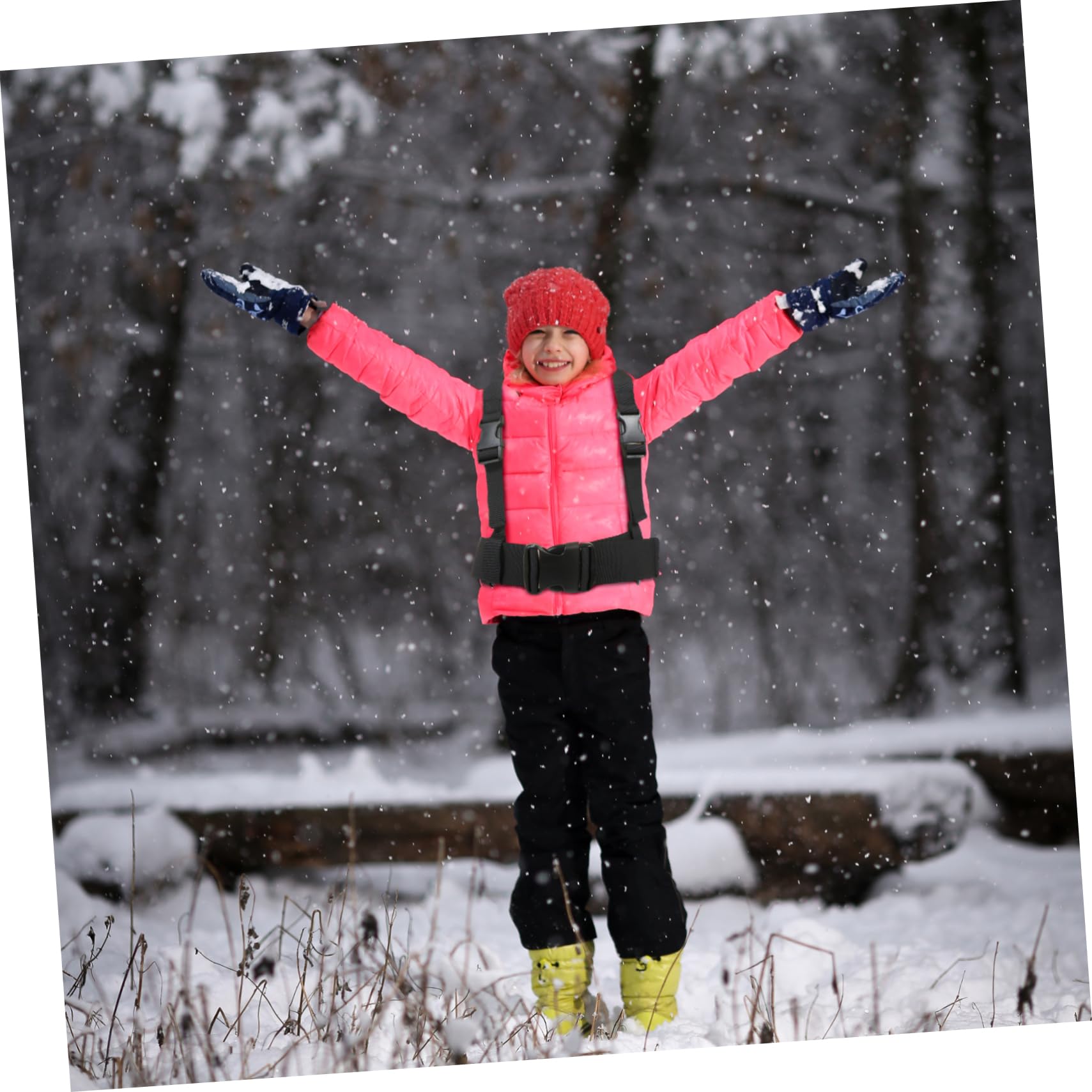 FOYTOKI Child Ski Harness Skiing Balance Belt Toddler Ski Trainer Ski Leash for Boys and Girls Safety Strap