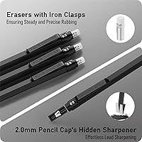 Vista 5 de Four Candies Lindo juego de portaminas + portaminas negro