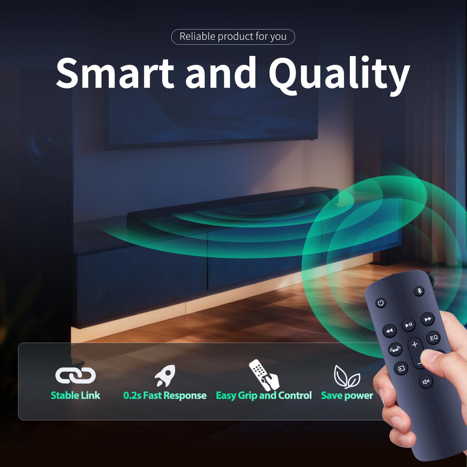 ZWP Telecomando di ricambio per altoparlante AMZ Fir-e TV Soundbar 2.0