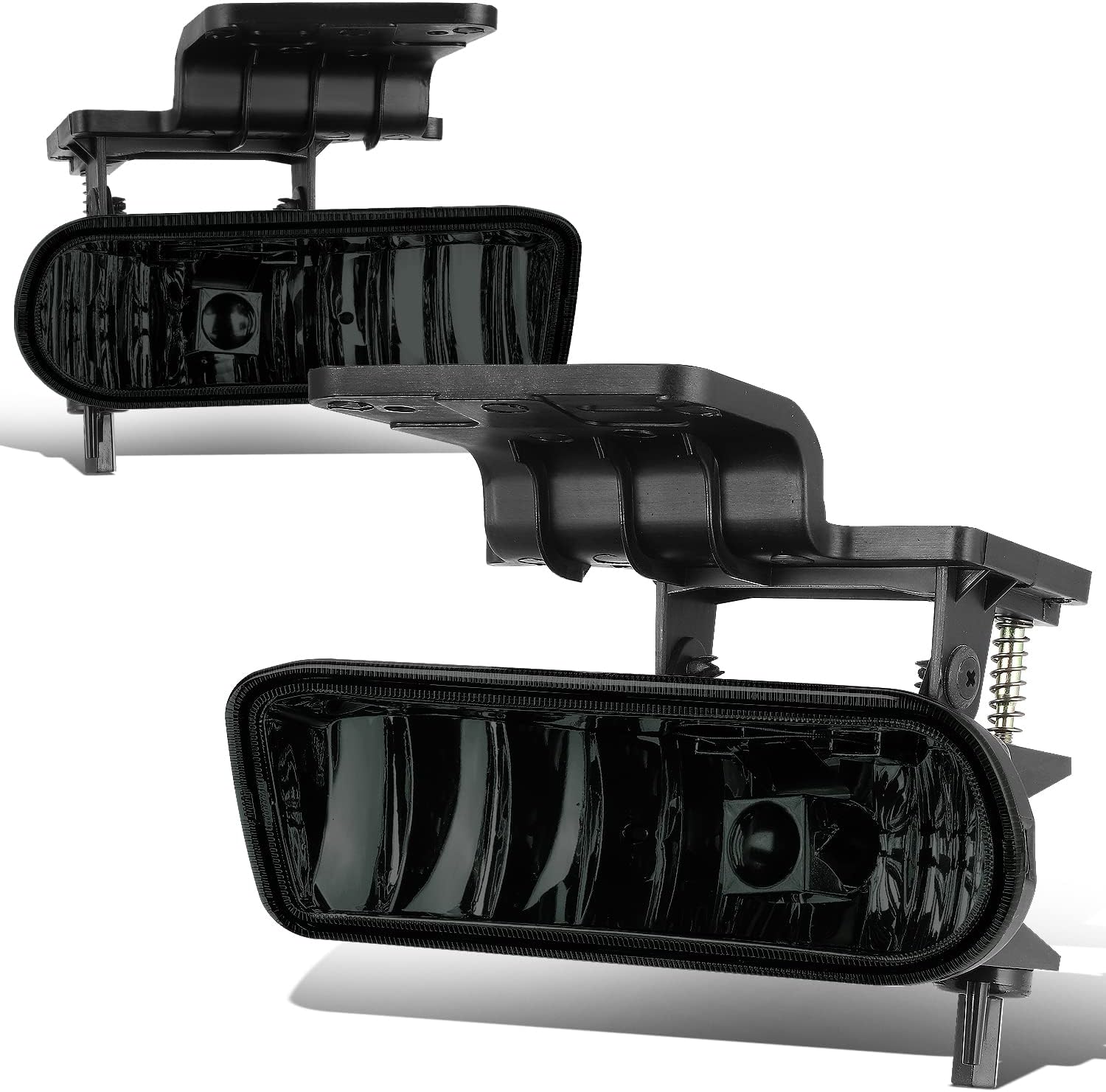 Auto Dynasty Fog Lights Assembly Compatible with 1999-2002 Chevy Silverado 1500 2500 3500/2000-2006 Tahoe Subrban 1500 2500 Fog Lamps, Driver and Passenger Side, Amber Lens