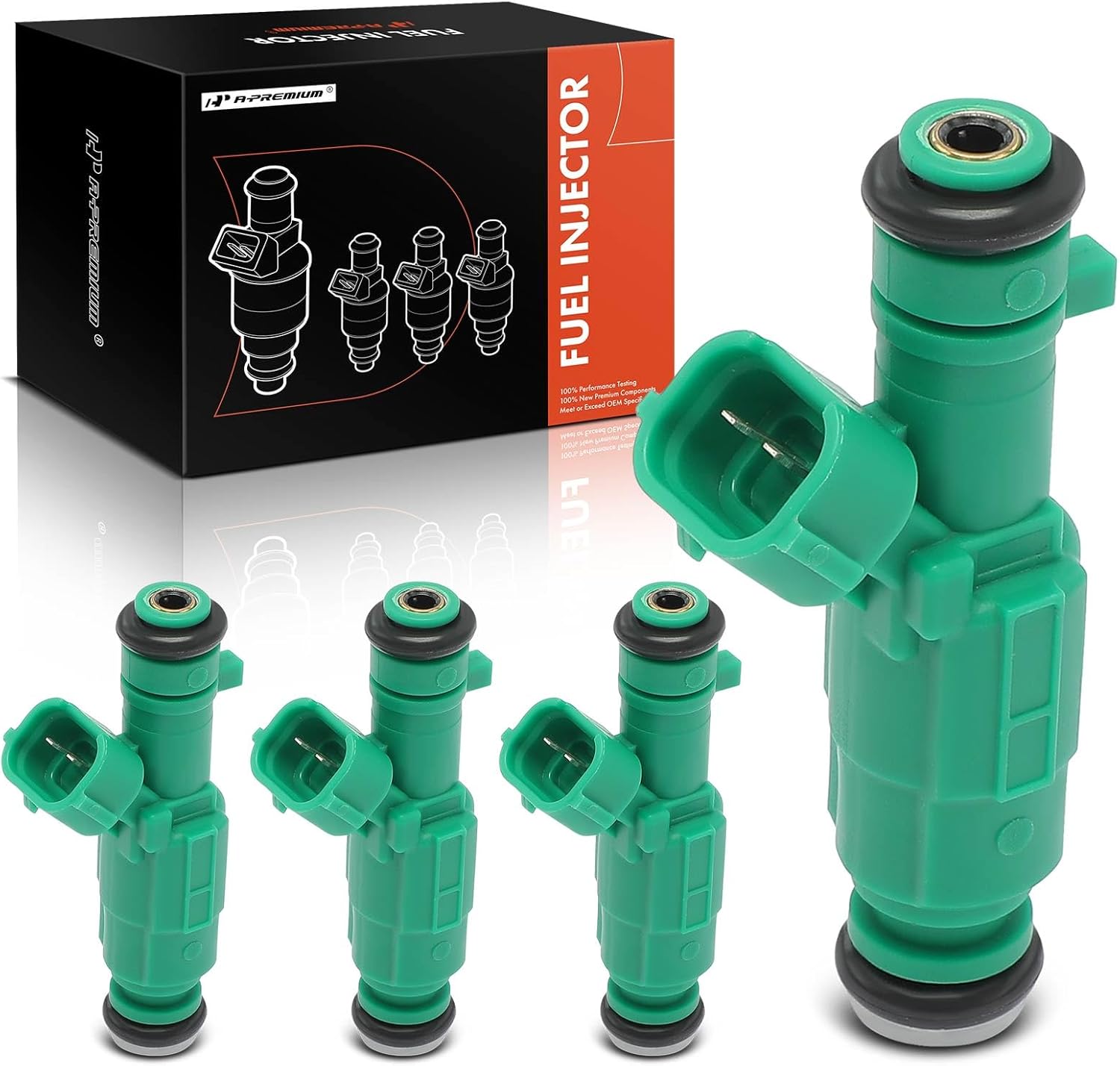 A-Premium Fuel Injectors Set of 4 Compatible with Hyundai Sonata 2006-2007 & Kia Optima 2006-2008, Rondo 2007-2009, 2.4L
