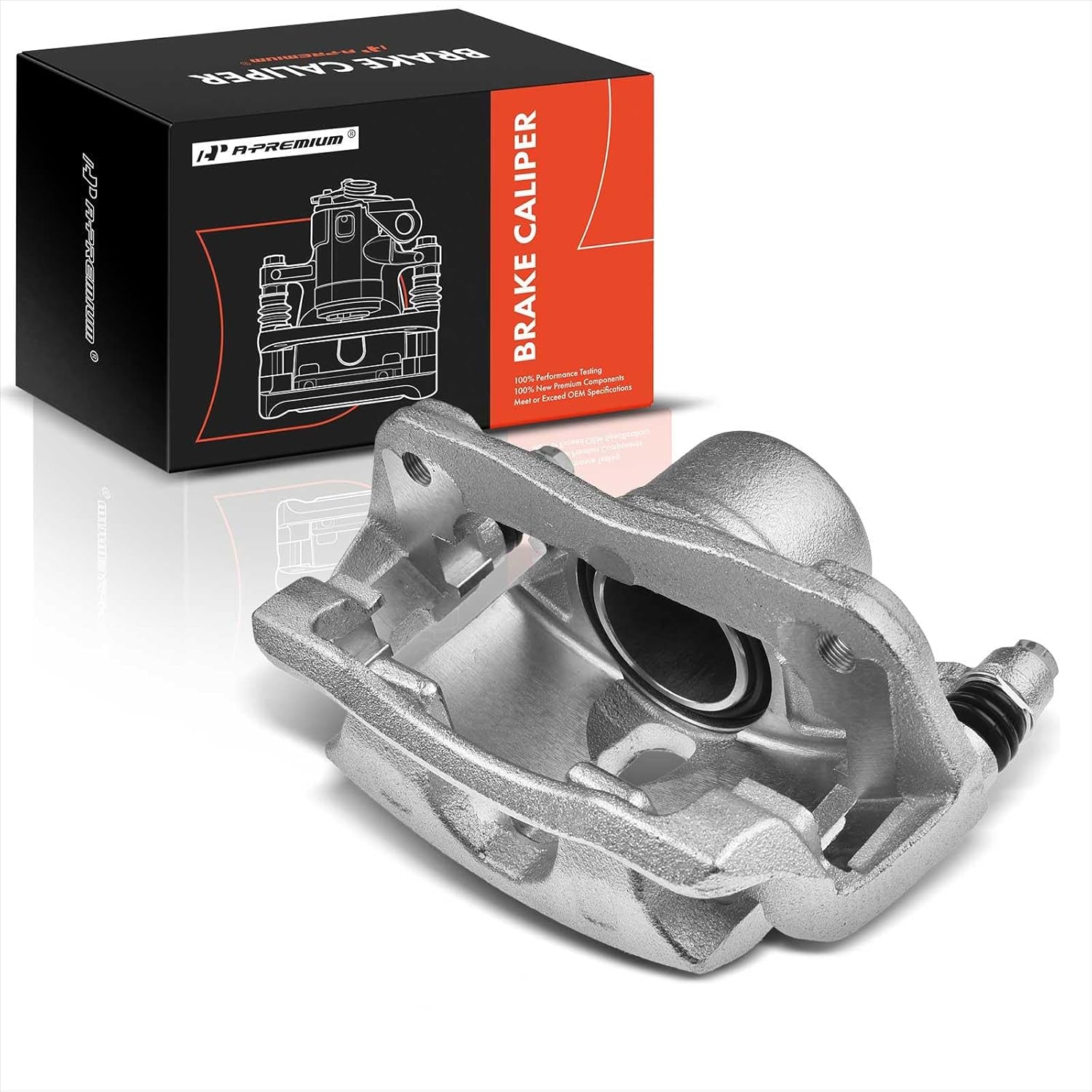 A-Premium Disc Brake Caliper Assembly with Bracket Compatible with Select Honda Models - CR-V 2002-2004, Element 2003-2011 - Front Right Passenger Side