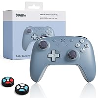 Vista 1 de 8Bitdo Ultimate 2C Wireless Controller for Windows PC and Android, with 1000 Hz Polling Rate, Hall Effect Joysticks and Triggers, and Remappable Azul