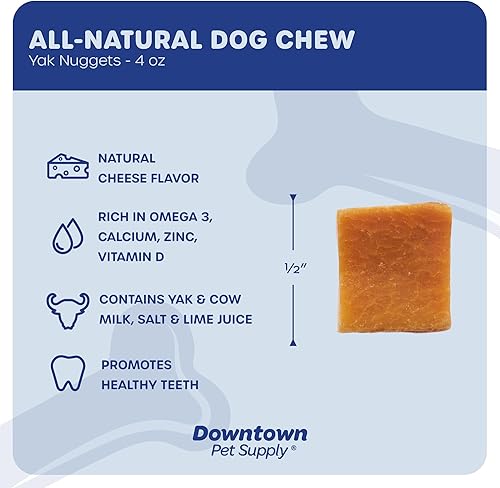Miniatura 2 de Downtown Pet Supply - Yak Nuggets - Yak Cheese Himalayan Dog Chews - Zinc Calcium  Vitamin D Dog Treats - Dog Dental Care  Plaque Remover for Teeth