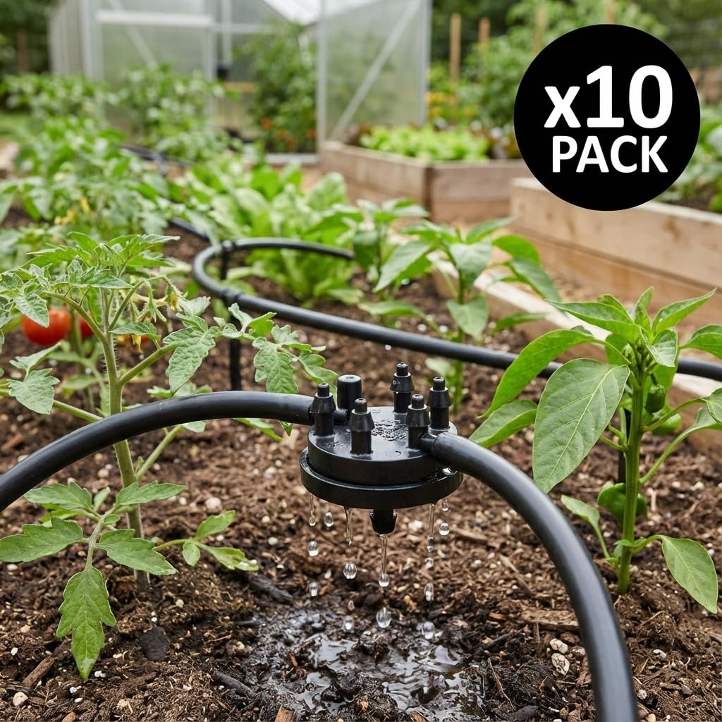 Suinga Set di 10 Gocciolatori Autocompensanti XB106 R.Bird con 6 Uscite da 4 Litri, Gocciolatori per Irrigazione a Goccia e Microirrigazione