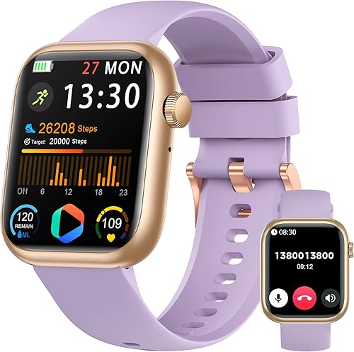 Reloj inteligente para hombres y mujeres, reloj de fitness de 1.83 pulgadas (respuestahacer llamada), reloj inteligente con frecuencia