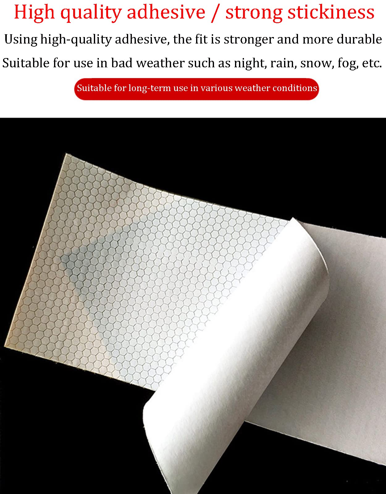 Cinta reflectante, cinta reflectante de señalización peligro, 5 cm x 25 m, impermeable, con vehículo por la noche, para instalaciones de transporte por carretera, vehículos y barcos. Recordatorio de