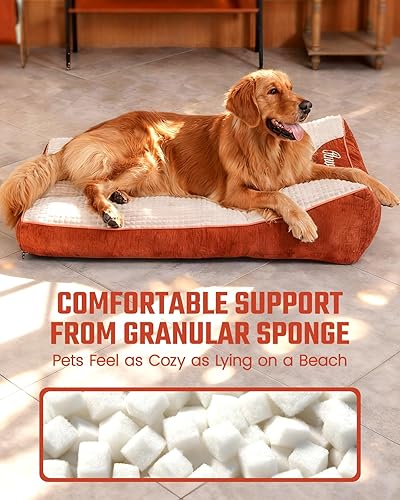 Miniatura 3 de Cama para perros XL para jaula tapete ortopédico de espuma grande y cómoda cama plana para mascotas con funda extraíble lavable, adecuada para
