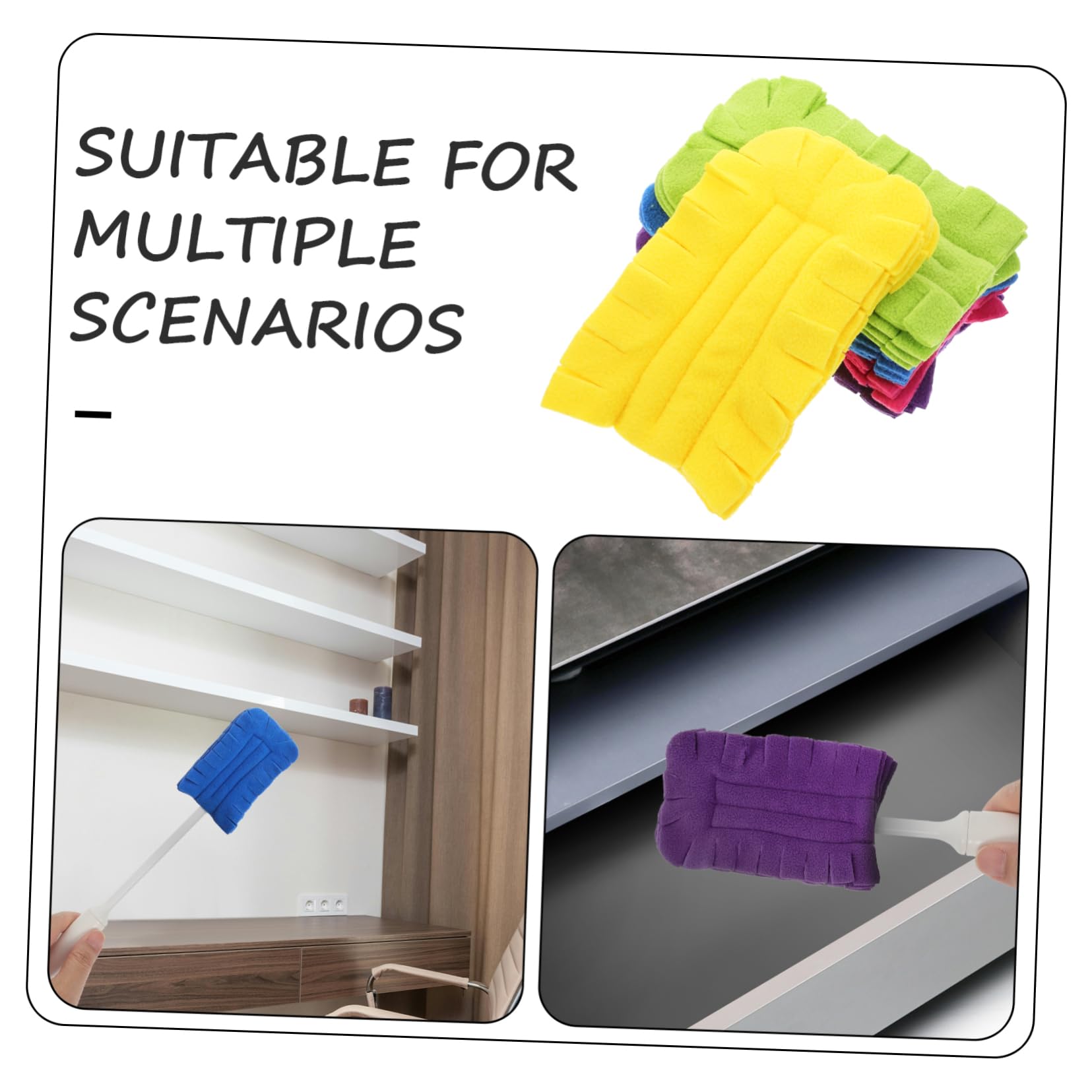 OUNONA 15piezas Recambios para Plumero Reutilizables y Lavables para Limpiar Ventiladores Ventanas y Pisos El Hogar Viene Morado