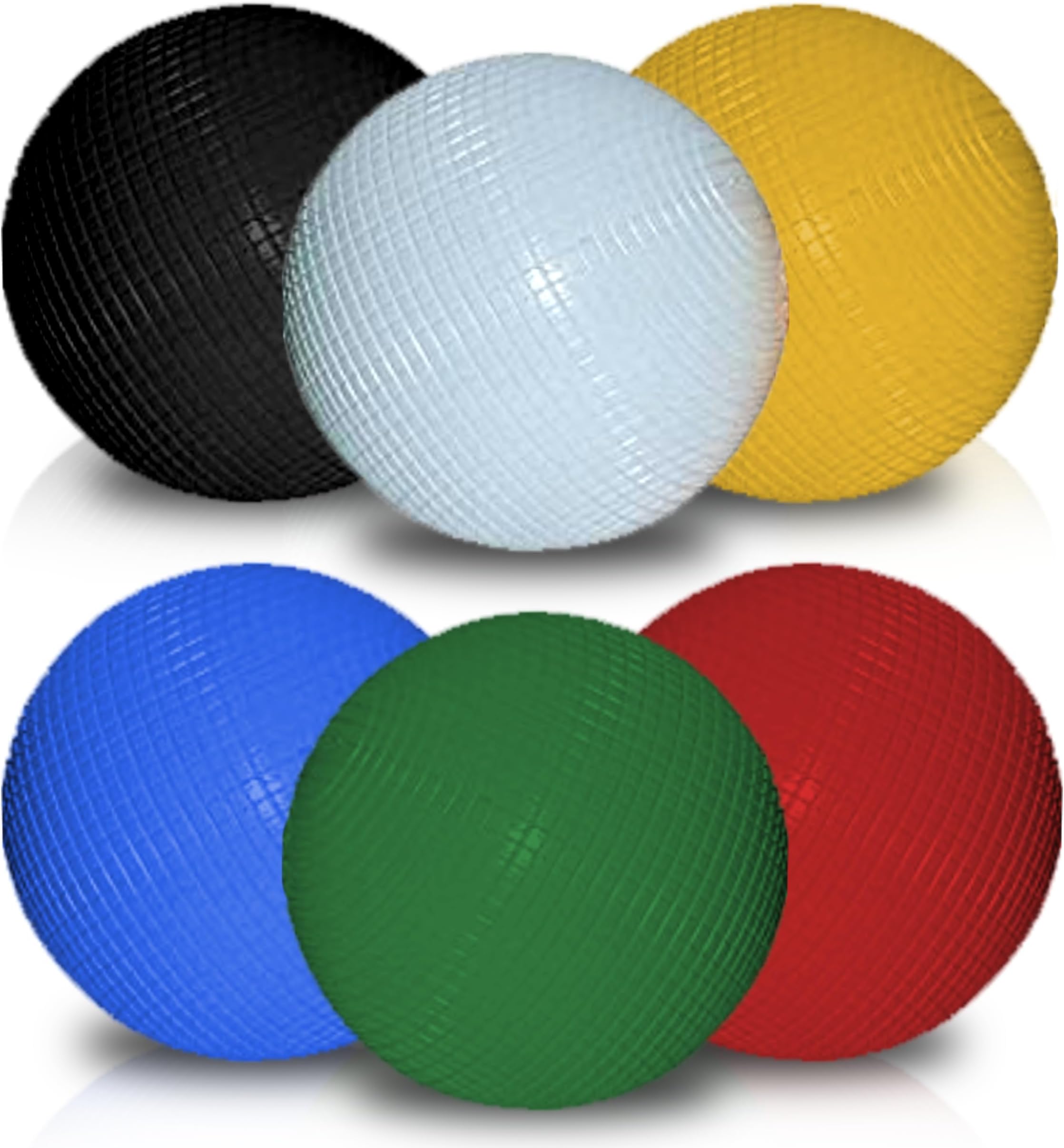 Synco Croquet Ball Set Of 6, Colored Diamond Croquet Balls Bocce For Lawn Backyard, Six Player Croquet Game Ball Set