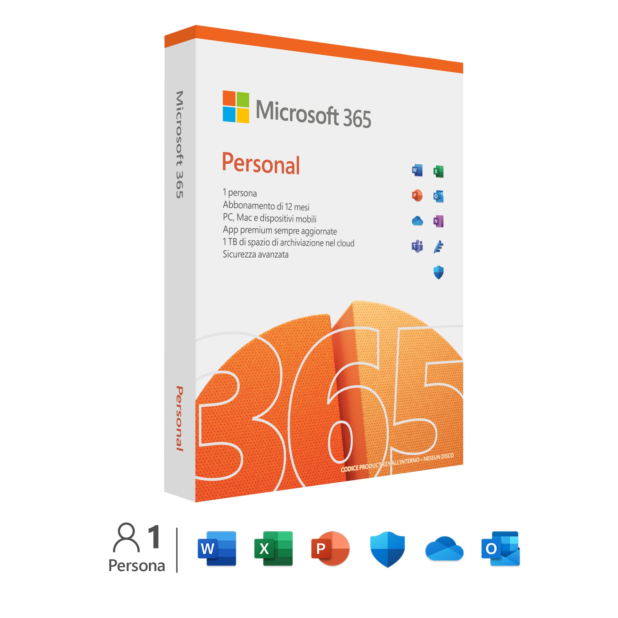 Microsoft 365 Personal [IT] 1Y Subscr.P8+++ for Windows 10 / MacOS Only