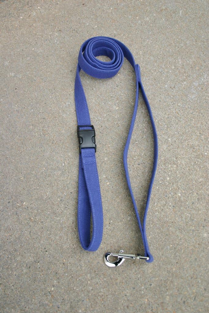 Hemp Canvas Basic Leashes (1" City Clicker, Red)
