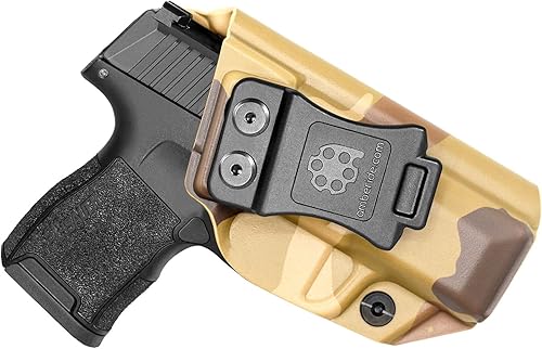 Miniatura 18 de Amberide Sig P365/P365 SAS/P365X IWB Holster, Kydex-Boltaron dentro de la cintura Fit Sig P365 0.354 in, retención segura, extracción rápida, 0-30°
