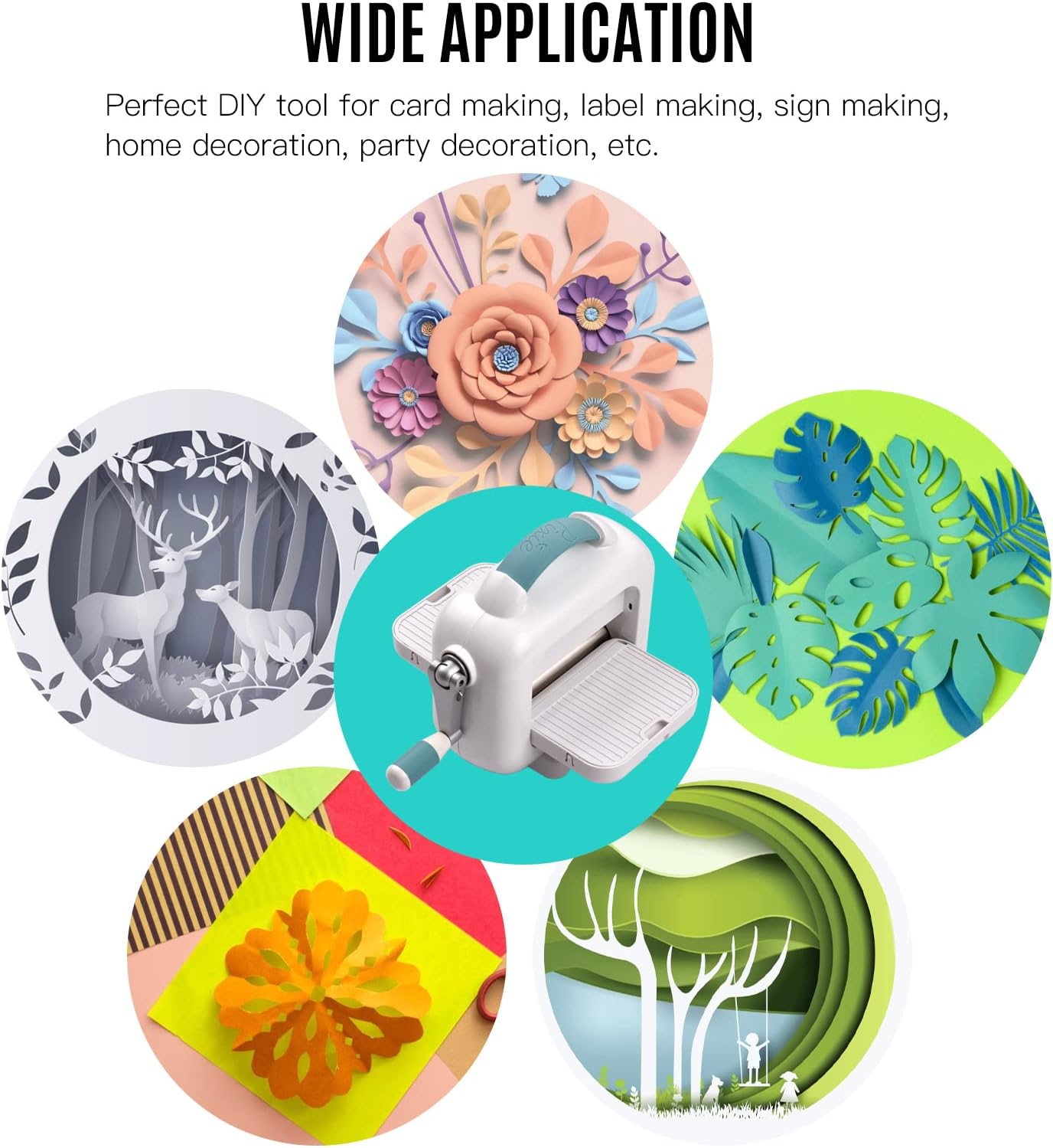 Irfora Die Cutting & Embossing Hine Portable Manua Paper Cutter Card Making Plies for Arts Crafts Paper Scrapbooking Cardmaking Fabric DIY Kits Home Decor