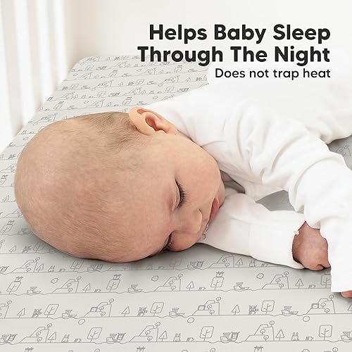 Vista 68 de KeaBabies - Juego de 2 sábanas orgánicas, unisex, suaves, 52 x 28 pulgadas, diseño neutro, de algodón jersey transpirable, con estampados adorables