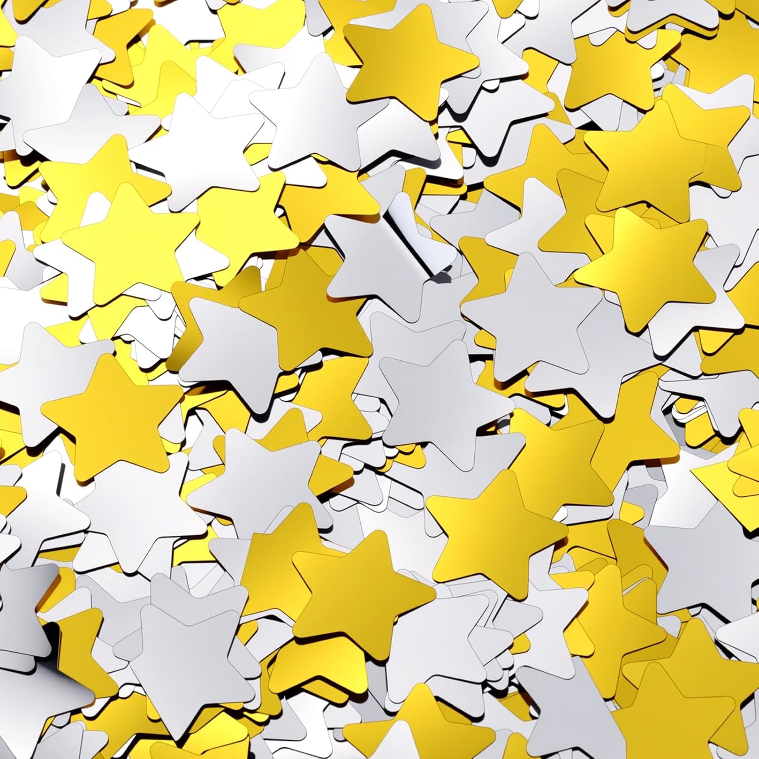 Marspark 10000 Pcs Gold Silver Star Confetti 100g / 3.5 oz Table Confetti