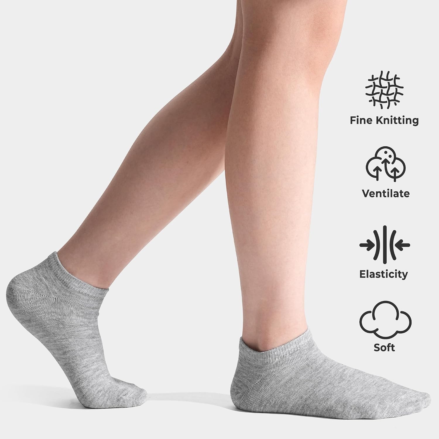BOOPH 15Pcs Kids Socks for Boys Girls Cushion Low Cut Athletic Ankle Socks image 4