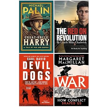 Great Uncle Harry [Hardcover], The Red On Revolution, Devil Dogs & [Hardcover] War How Conflict Shaped Us 4 Books Collection Set