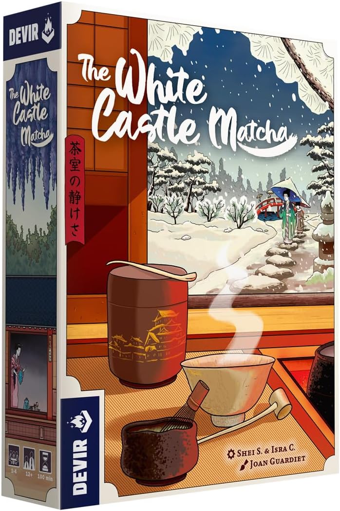 Devir - The White Castle: Matcha Expansion, Strategy Board Game Expansion with New Actions, Geishas & Tea Ceremony Mechanics for Teens and Adults Ages 12+, 1–4 Players, Multi-Language