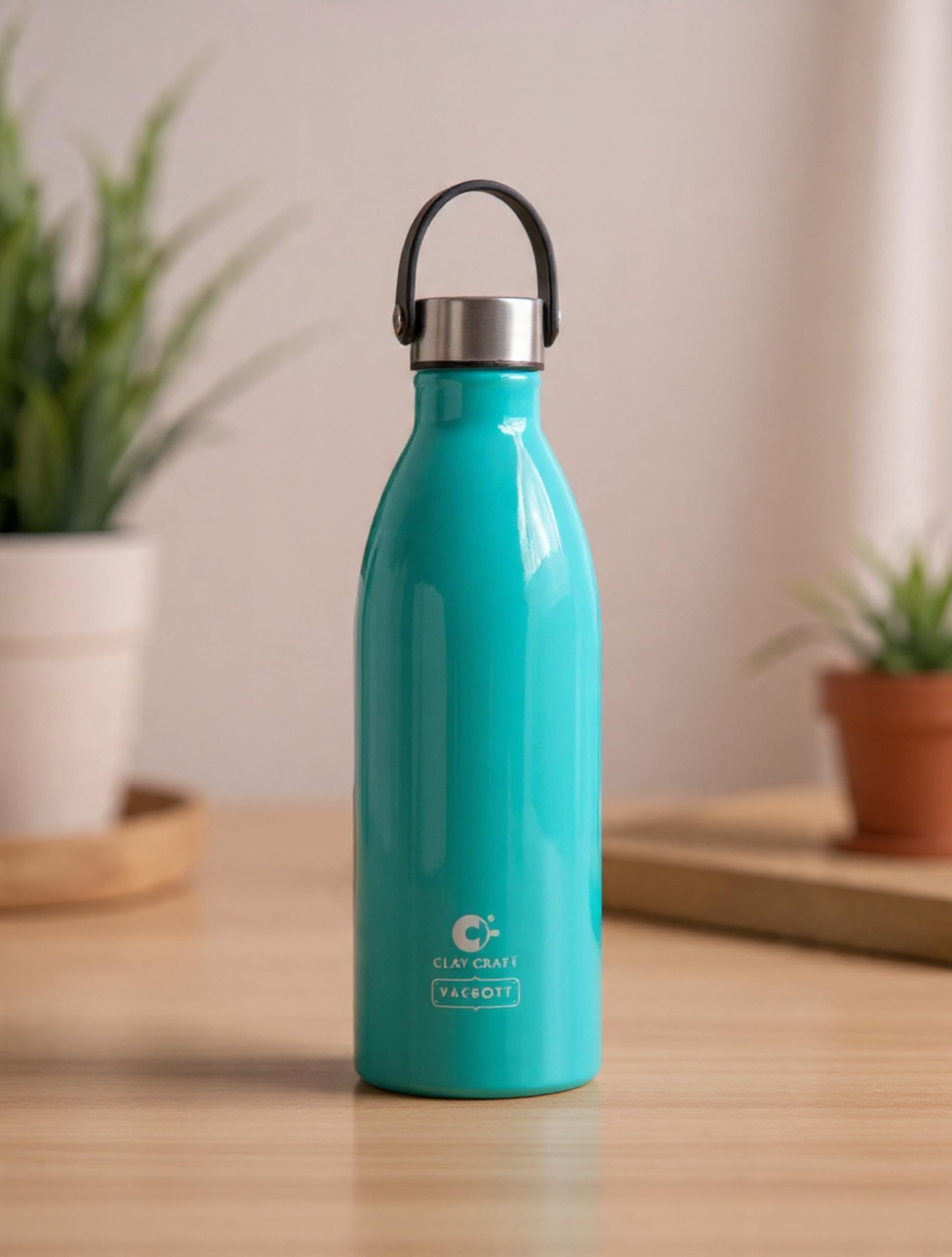 Clay Craft VACBOTT Mezo Double Walled|18 Hours Hot and 24 Hours Cold Vacuum Insulated|Flask Bottle 680ML, 1-Piece Bottle