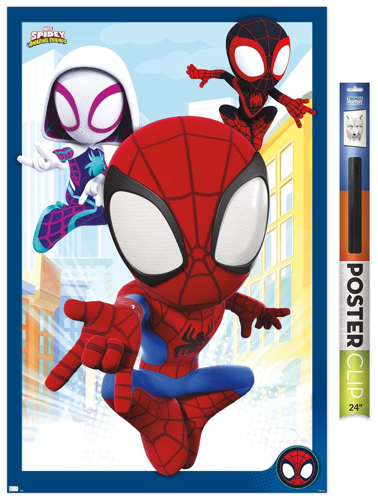 スパイダーマン　フェルトポスター Amazon.co.jp: Trends International マーベル スパイダーマンと