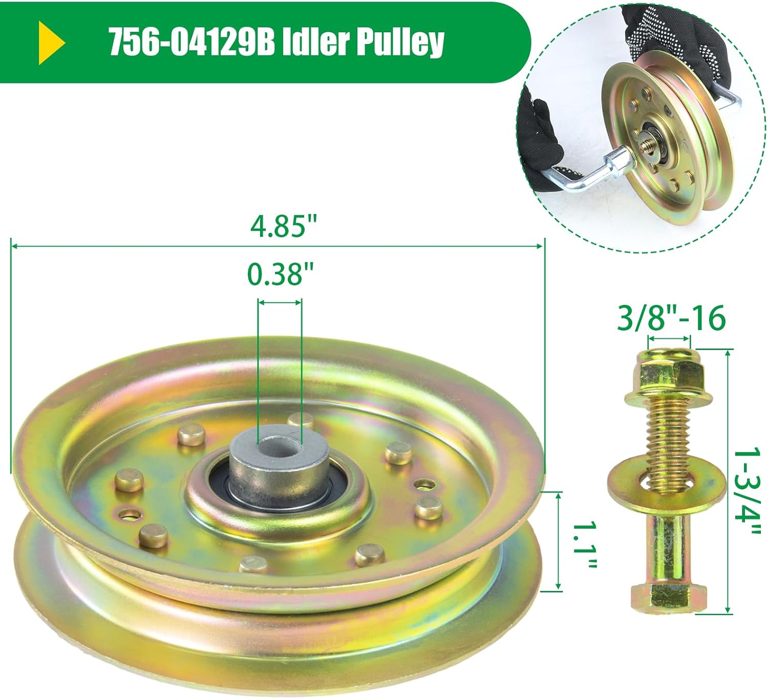 2 Pack Greased 918-04822B Spindle Assembly Kit with dler Pulley 954-04060C Belt 783-06424A-0637 Deck Belt Cover and Deck Wash Kit Replaces 918-04822A for Craftsman 42 inch LT1500 LT2000 Decks