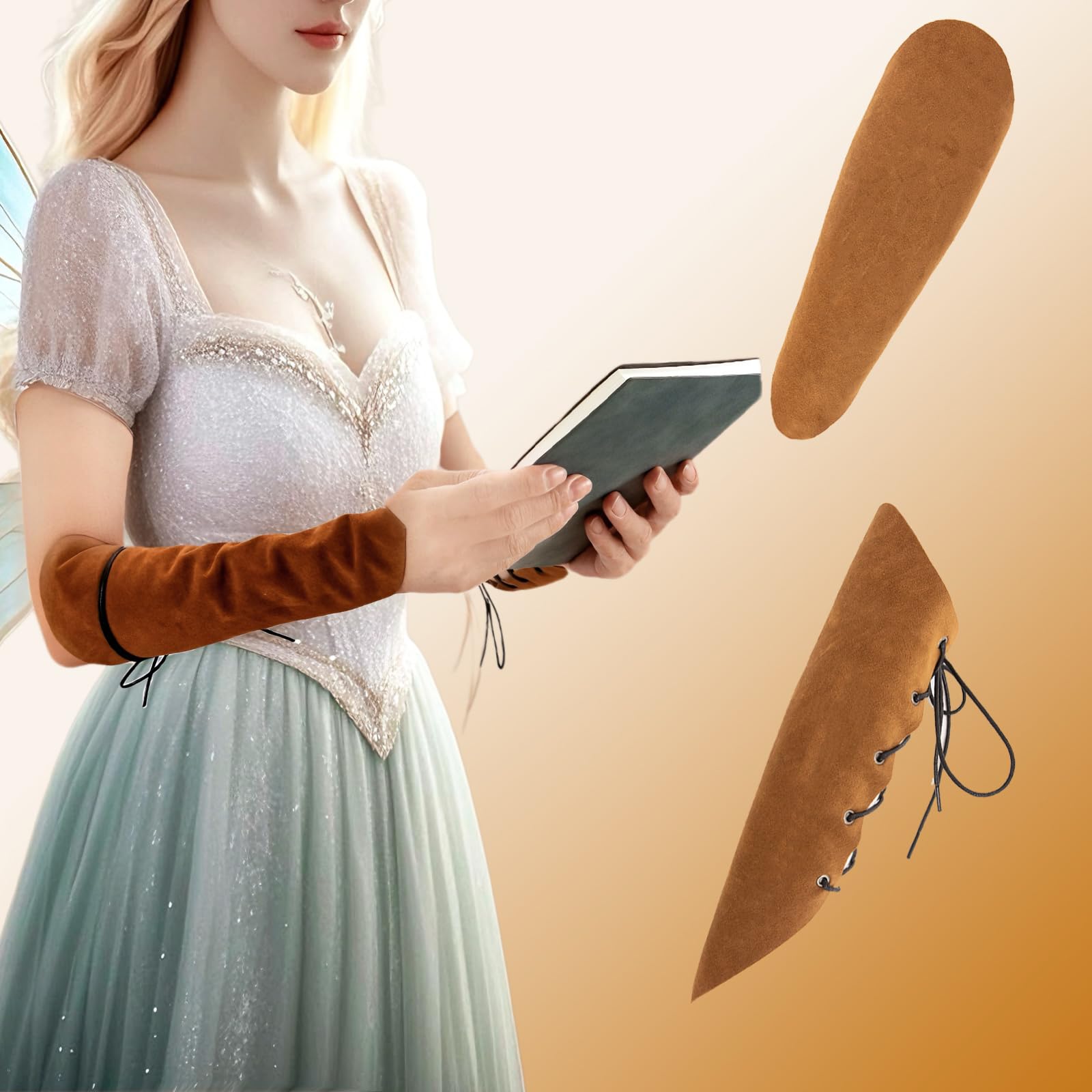 1 Paar Mittelalterliche Leder Arm Bracers Viking Arm Guards Bogenschießen Arm Gauntlet Armband Breite Arm Armor Manschette für Frauen Männer