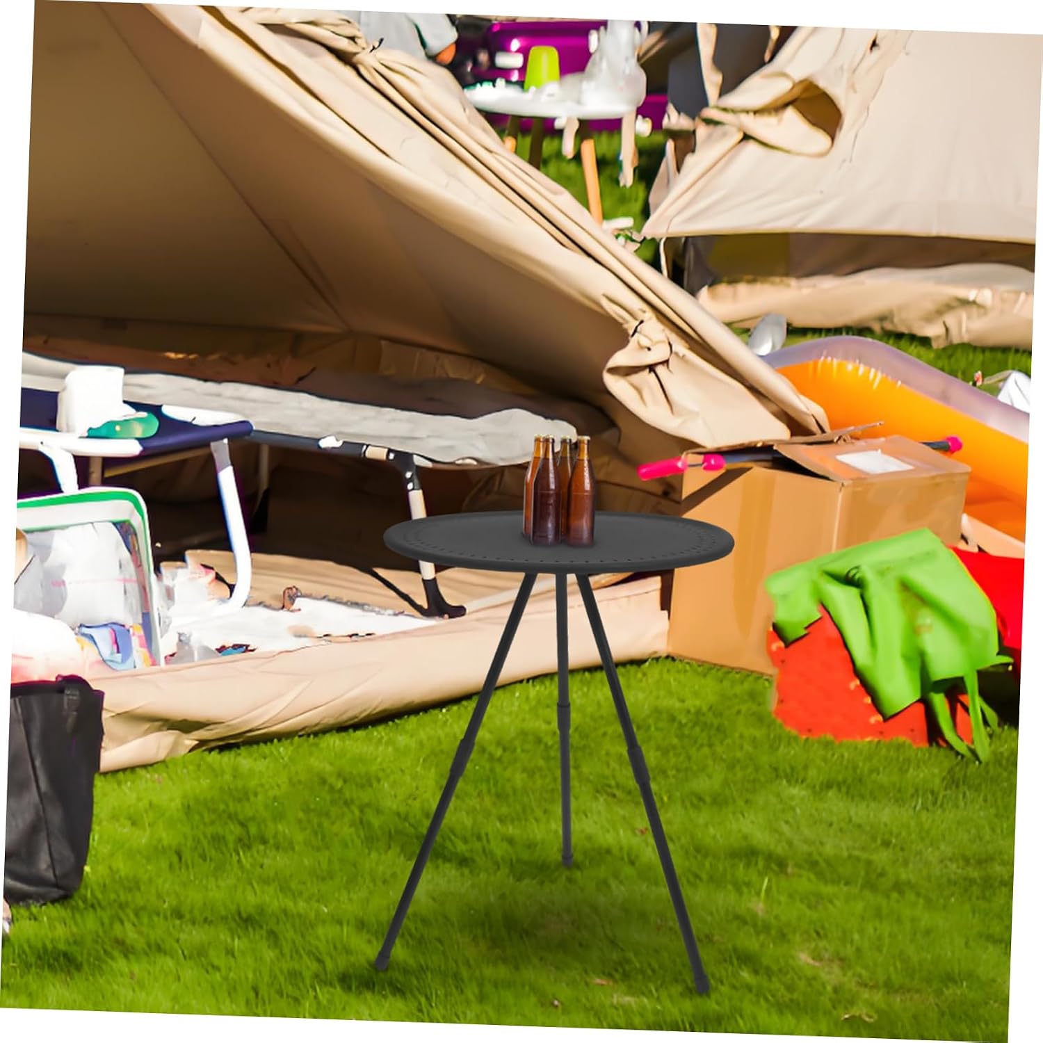 Folding round Camping Table, Portable Picnic Table for Hiking and Beach image 5