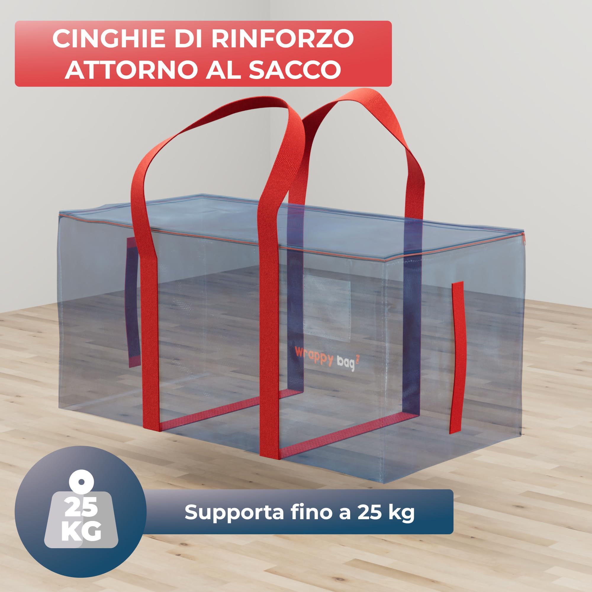 Wrappybag Borse Trasloco Resistenti - Borsone Grande XXL, Sacchi Trasloco