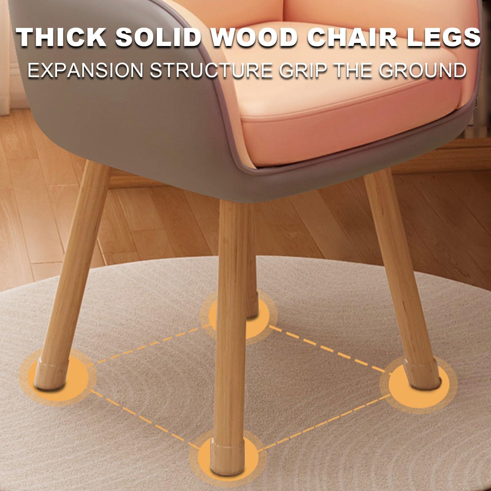 Poltrona ergonomica con gambe in legno massello per casa ufficio e mobili da bagno