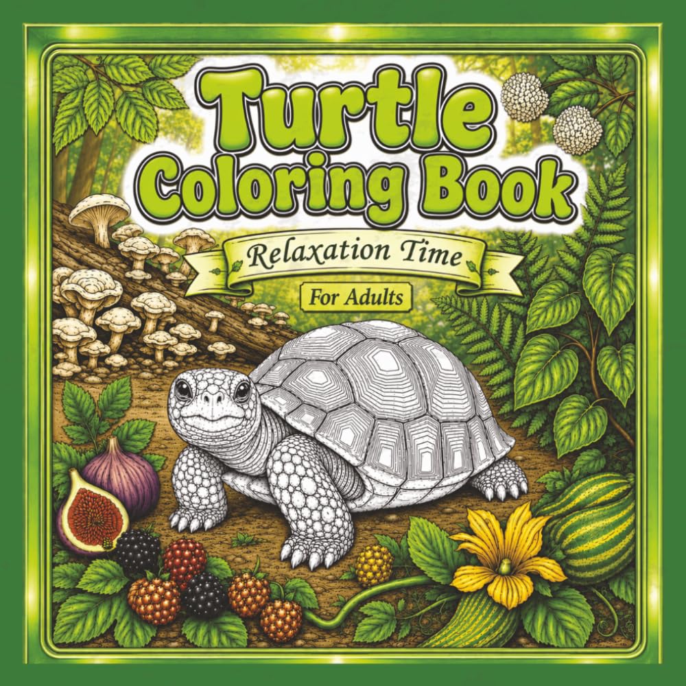 Turtle Coloring Book Relaxation Time: 40+ Beautiful Turtle Coloring Pages for Adults | Relax, Unwind, Relieve Stress & Enjoy Hours of Creative Mindfulness