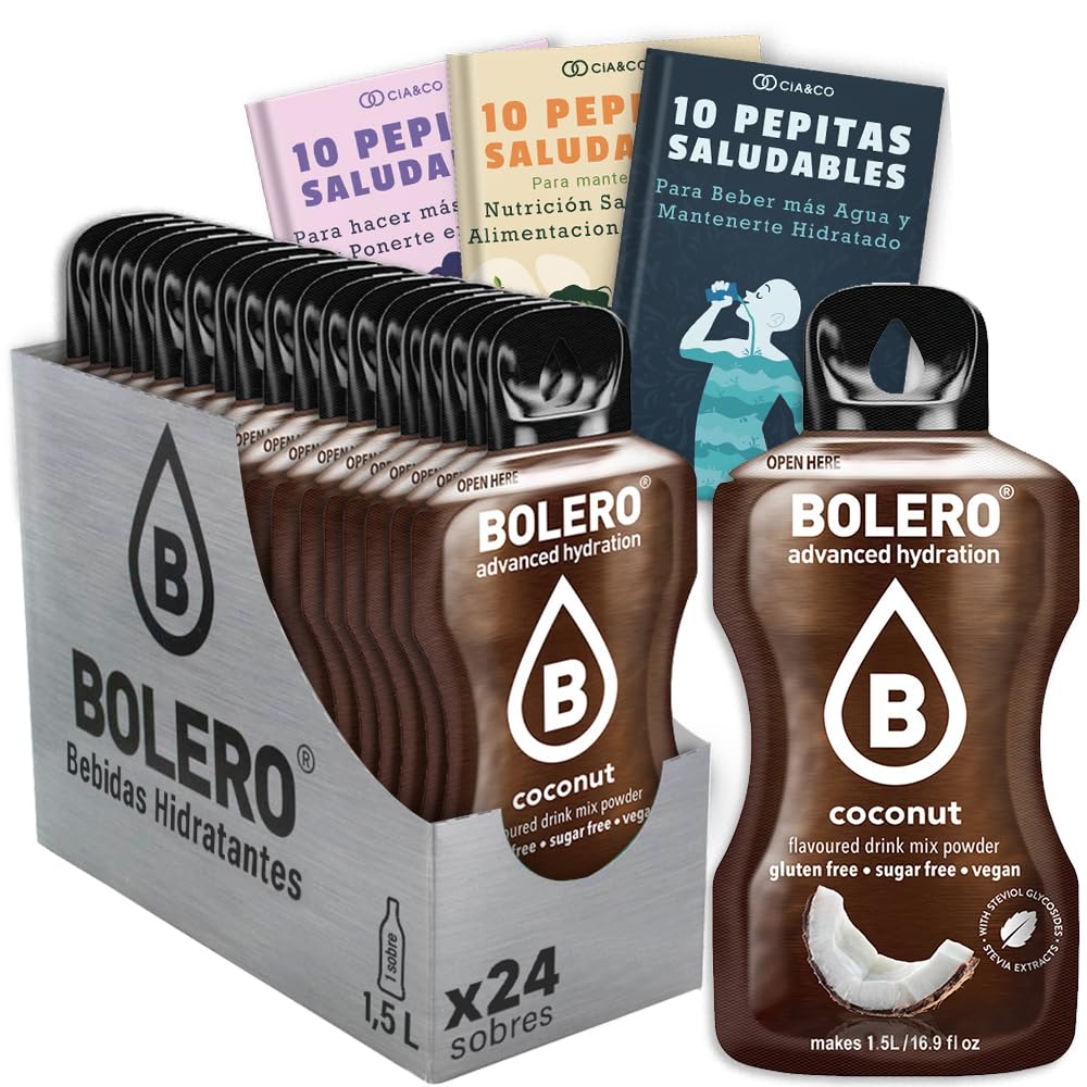 24 x Bebida Bolero COLA Hidratante Sin Azucar (24x9 grs) + 30 Pepitas Saludables para una vida más sana by Cia&Co — view 254