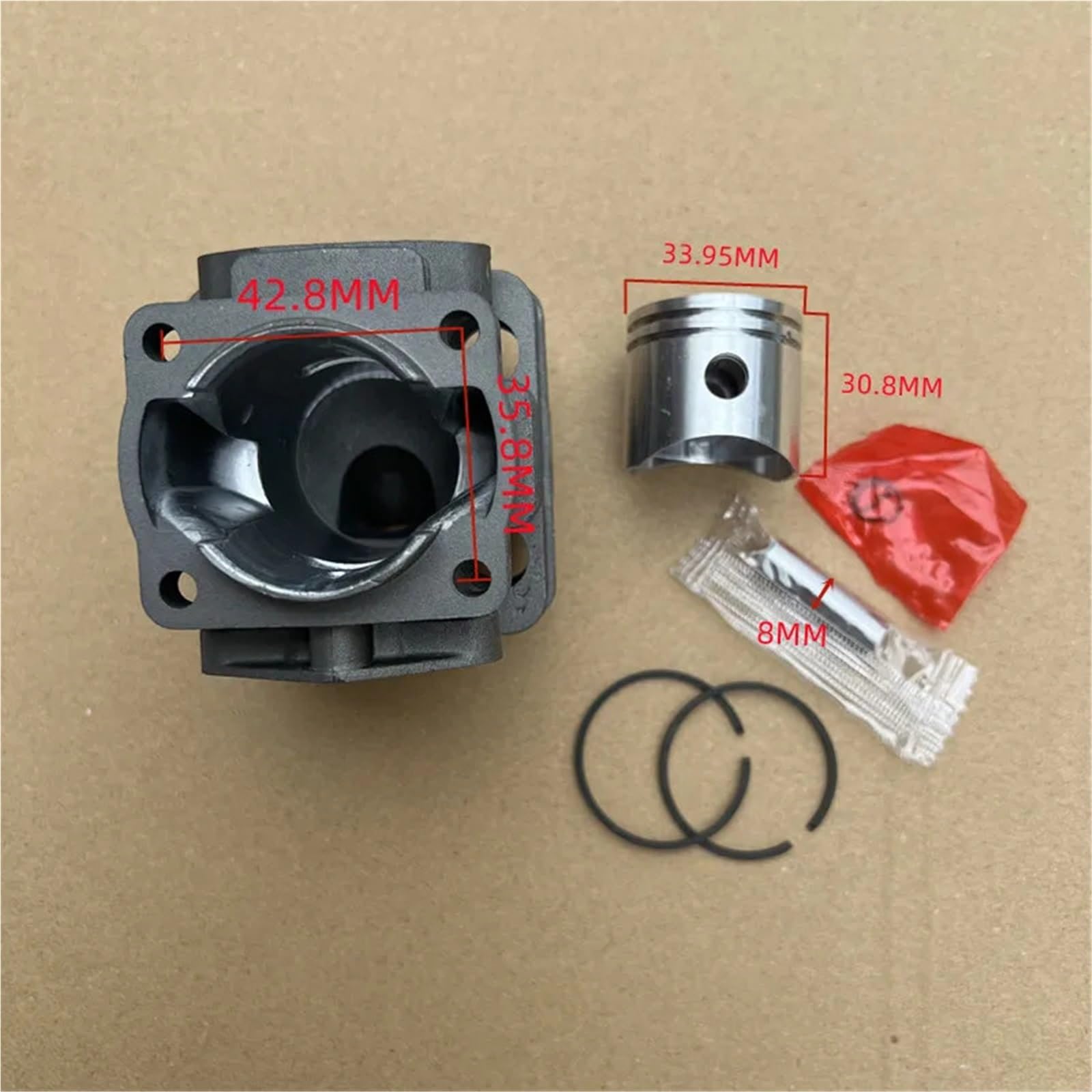 Adatto for G2K1600 for Zenoah G2K 1600 tosaerba e decespugliatore G2K 34mm cilindro pistone anello perno di sicurezza kit parti di ricambio