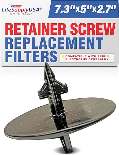 LifeSupplyUSA Retenedor de filtro de repuesto con tapa de clip compatible con aspiradoras centrales Aerus Electrolux Centralux