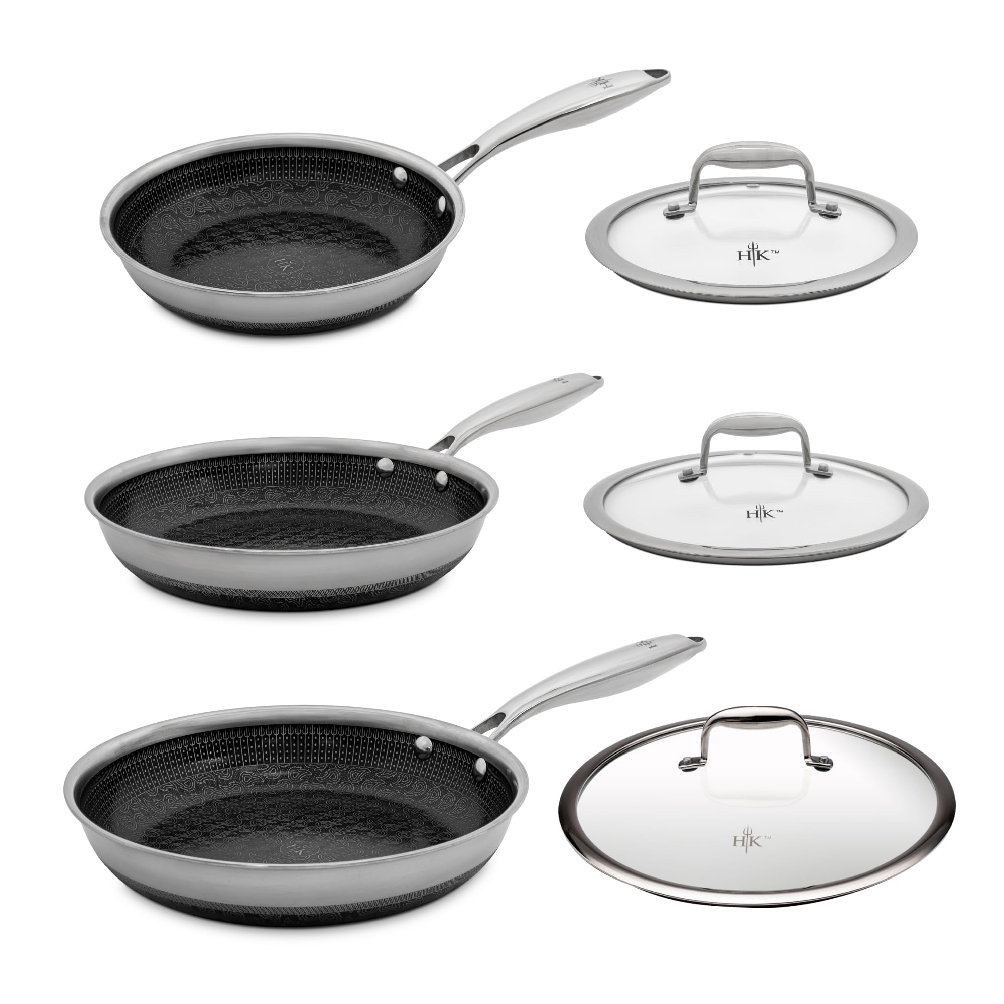 Amazon.com: Hell's Kitchen Hybrid 6 Pc Fry Pan Set, 8, 9.5