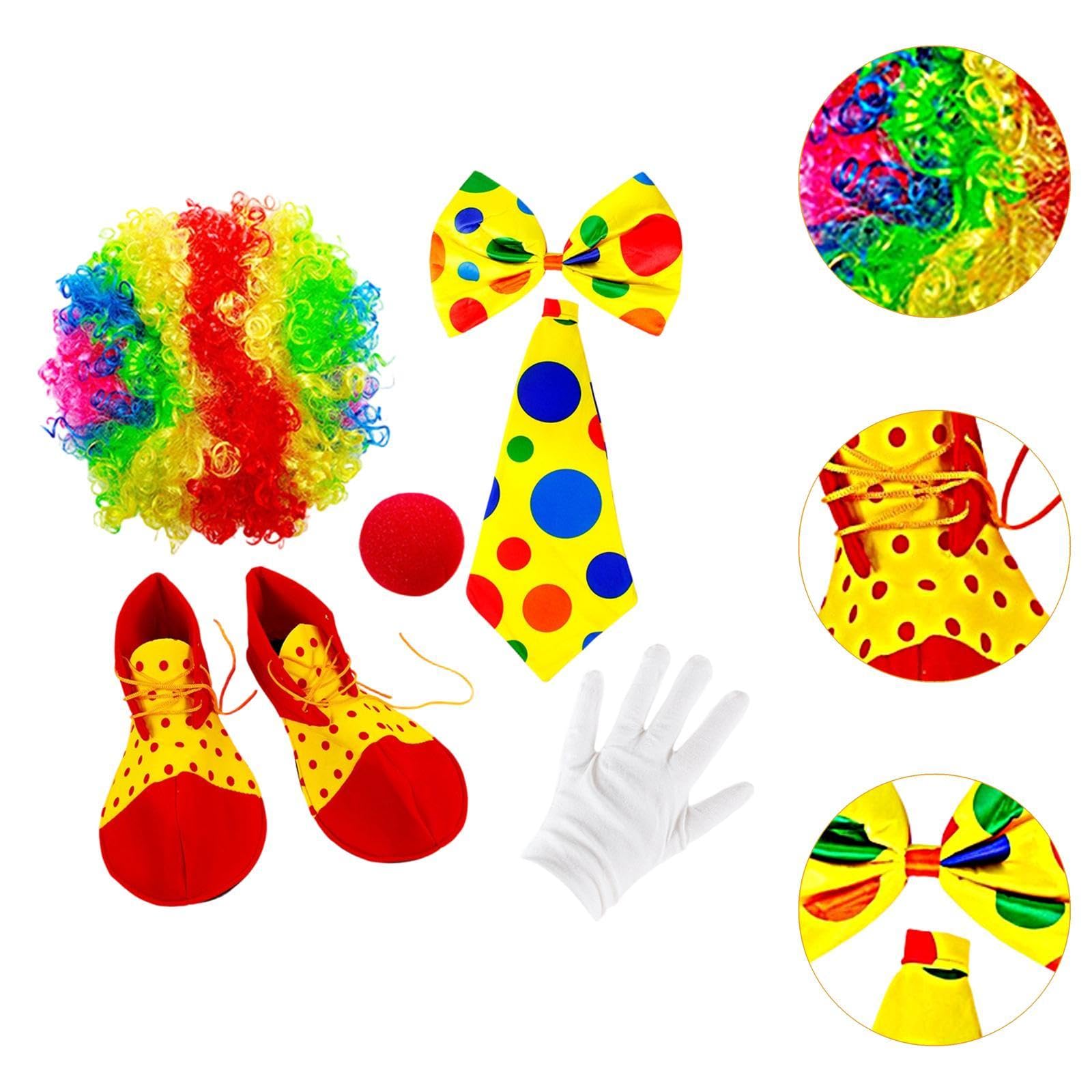 Set Da Clown, Completo Da Festa a Accessori, Costume per Carnevale, Festival, Halloween E Altri Eventi.