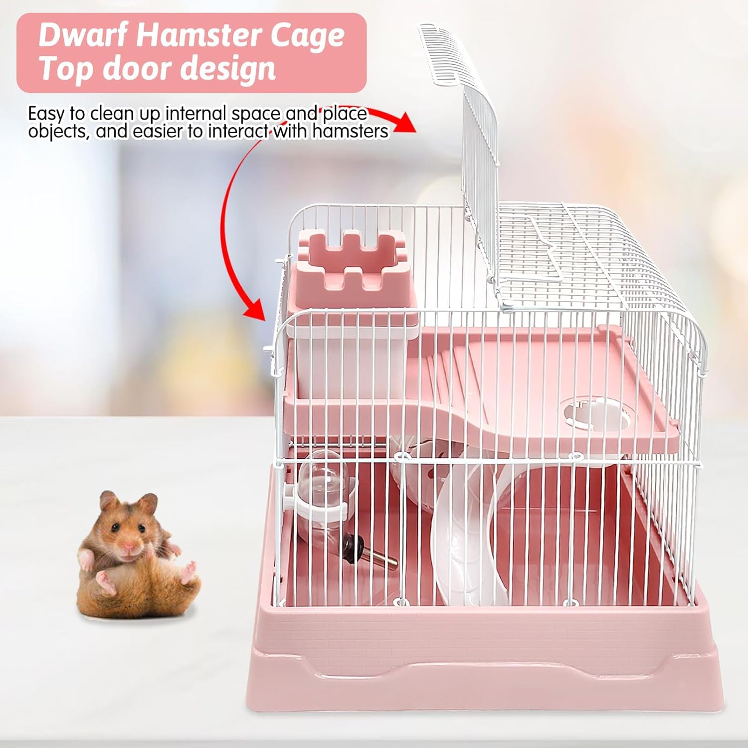 Portable 2-Tier Dwarf Hamster Cage with Exercise Ecuador Ubuy