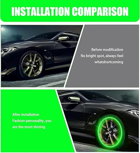 Miniatura 4 de yvshy 6 luces para cubo de rueda de automóvil, carcasa de PVC, luz de flash de respiración, válvula de neumático, accesorios decorativos